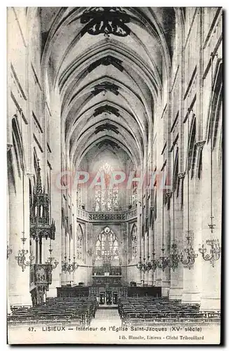 Cartes postales Lisieux Interieur De I'Eglise Saint Jacques