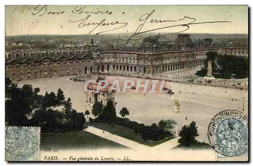 Cartes postales Paris Vue Generale Du Louvre