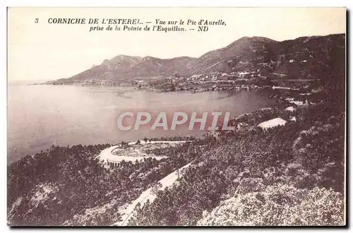 Cartes postales Corniche De L'Esterel Vue Sur Le Pic D'Aurelle prise de la pointe de l'Esquillon