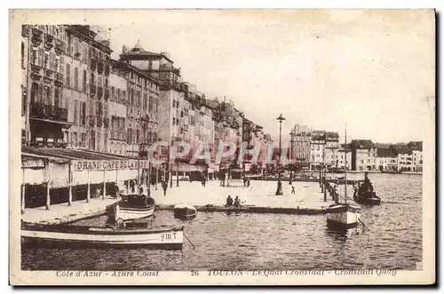 Ansichtskarte AK Toulon Le Quai Cronstadt Grand Cafe de la Rade