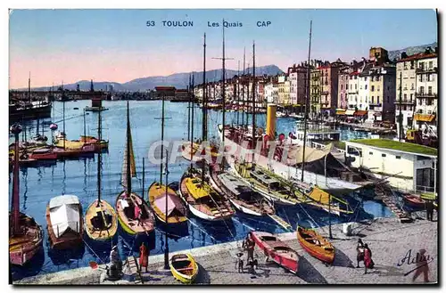 Ansichtskarte AK Toulon Les Quais Bateaux