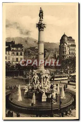 Ansichtskarte AK Marseille Place Castellane Et La Fontaine Cantini