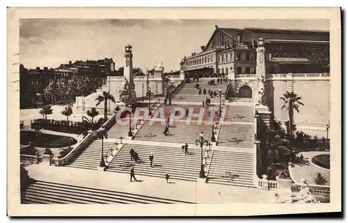 Cartes postales Marseille Gare Et Escalier Monumental