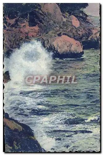 Ansichtskarte AK Au Trayas Coup De Mer Sur Les Rochers