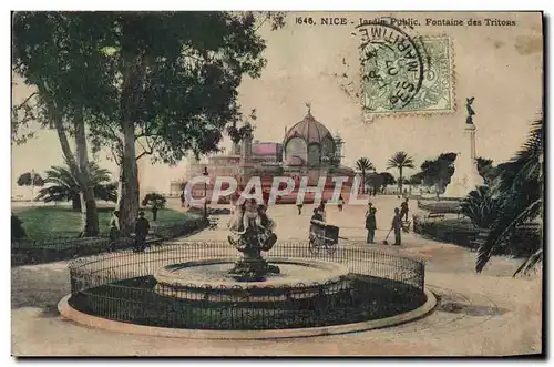 Ansichtskarte AK Nice Jardin Public Fontaine Des Tritons