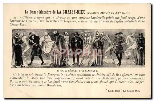 Cartes postales La Danse Macabre De La Chaise Dieu