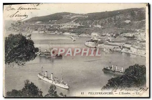 Cartes postales Villefranche L&#39Escadre Bateaux