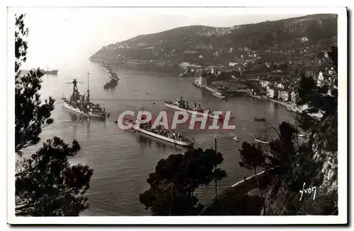 Cartes postales Villefranche L&#39Escadre En Rade Bateaux