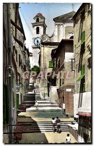 Cartes postales moderne Villefranche Sur Mer Rue De I&#39Eglise Coiffeur