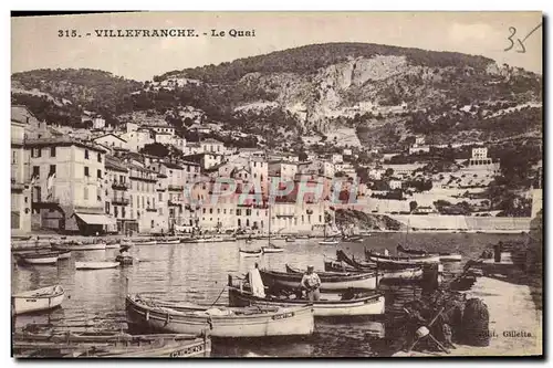 Cartes postales Villefranche Le Quai Bateaux