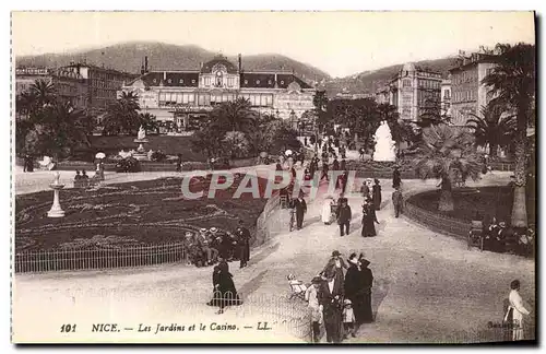 Cartes postales Nice Les Jardins et le Casino