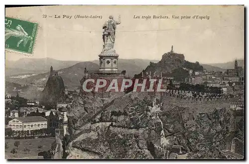Cartes postales Le Puy Les Trois Rochers Vue Prise prise d'Espaly
