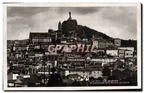 Cartes postales Le Puy Vue generale la cathedrale et le rocher Corneille