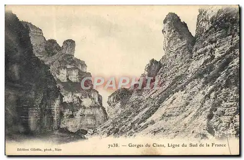 Cartes postales Gorges du Cians Ligne Du Sud de la France