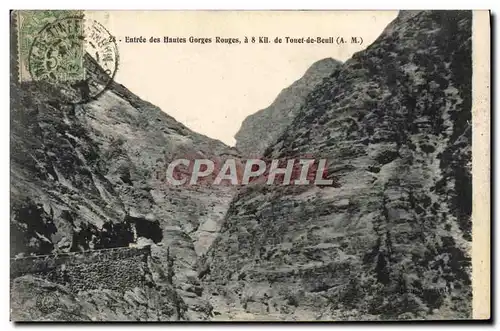 Cartes postales Entree des Hautes Gorges Rouges de Touet de Beuil