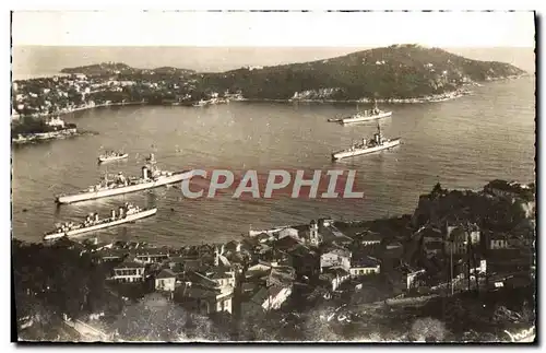 Moderne Karte Villefranche Sur Mer La rade et le Cap Ferrat Bateaux