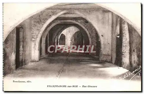 Cartes postales Villefranche sur Mer Rue Obscure