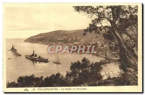 Cartes postales Villefranche La Rade et l&#39Escadre Bateaux