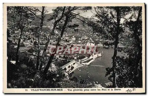 Cartes postales Villefranche Sur Mer Vue Generale Prise entre les Pins et la Darse