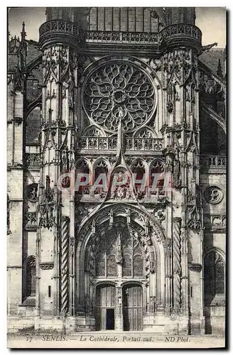 Cartes postales Senlis La Cathedrale Portail Sud