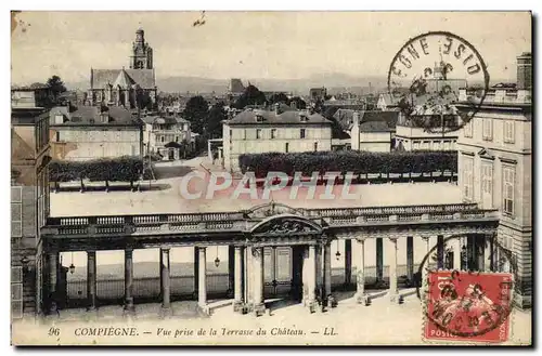 Ansichtskarte AK Compiegne Vue Prise de la Terrasse du Chateau