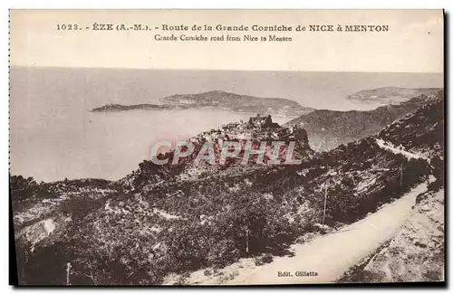 Cartes postales Eze Route de la Grande Corniche de Nice a Menton