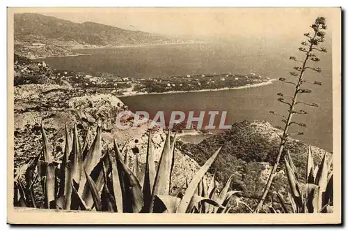 Cartes postales Le Cap Martin vu du rond point de la Turbie