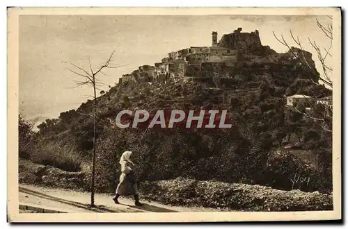 Ansichtskarte AK Eze Le Village vu de la route de la Grande corniche