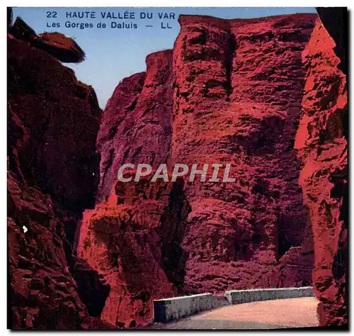 Cartes postales Haute Vallee Du Var Les Gorges De Daluis