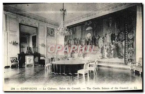 Cartes postales Compiegne Le Chateau Salon du Conseil