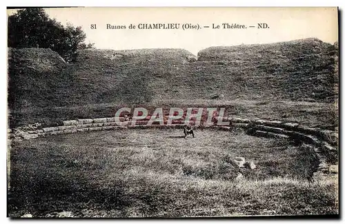 Cartes postales Ruines de Champlieu Le theatre