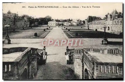 Ansichtskarte AK Palais de Fontainebleau Cour des Adieux Vue de la terrasse