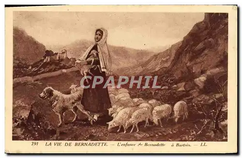 Ansichtskarte AK La Vie De Bernadette Lourdes Moutons Chien