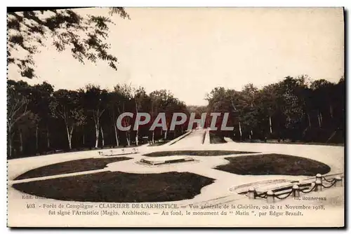 Ansichtskarte AK Foret De Compiegne Clairiere de l&#39armistice Militaria