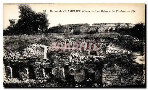 Cartes postales Ruines De Champlieu Les Bains et le Theatre