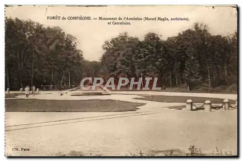 Ansichtskarte AK Foret de Compiegne Monument de L&#39Armistice et Carrefours Militaria