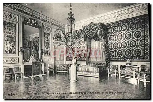 Cartes postales Compiegne Palais Chambre de Marie Antoinette