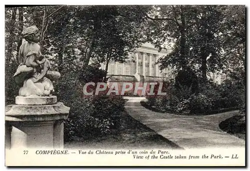 Cartes postales Compiegne Vue du Chateau prise d&#39un coin du parc