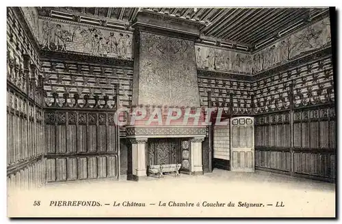 Cartes postales Pierrefonds Le Chateau La Chambre a Coucher du seigneur