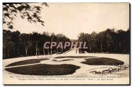 Ansichtskarte AK Compiegne Foret Clairiere de l&#39armistice Militaria