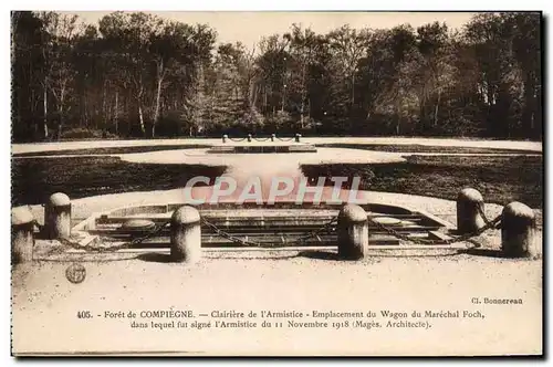 Ansichtskarte AK Foret de Compiegne Clairiere de L&#39Armistice Militaria