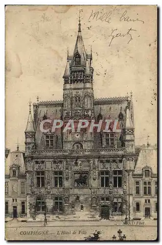 Cartes postales Compiegne L&#39Hotel de Ville