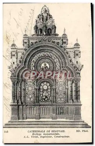 Cartes postales Cathedrale De Beauvais Horloge Monumentale