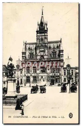 Cartes postales Compiegne Place de L&#39Hotel de Ville