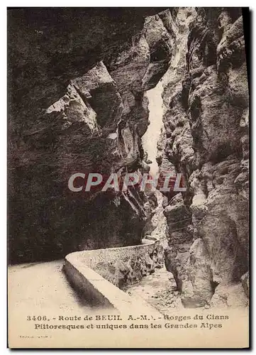 Cartes postales Route de Beuil Gorges du Cians