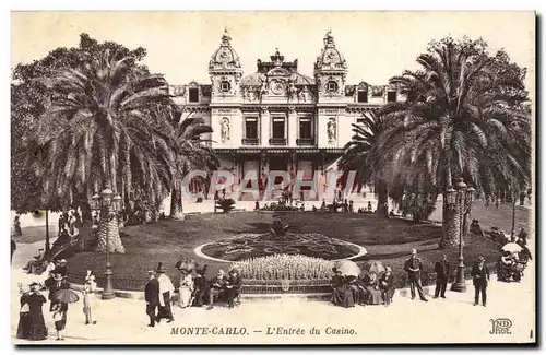 Cartes postales Monte carlo L'Entree du Casino