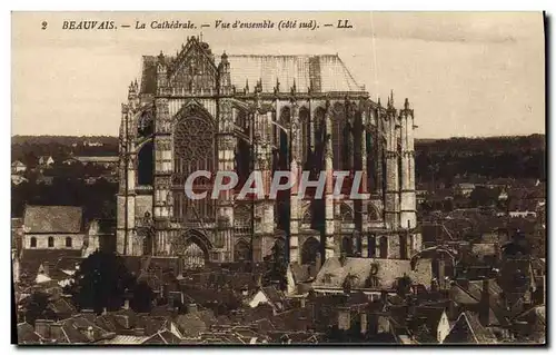 Ansichtskarte AK Beauvais La Cathedrale Vue d&#39ensemble