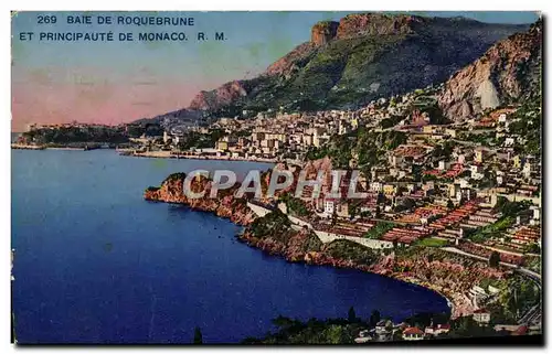 Ansichtskarte AK Baie De Roquebrune Et Principaute De Monaco