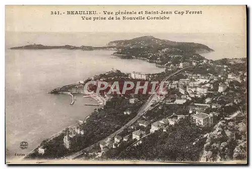 Ansichtskarte AK Beaulieu Vue Generale Et Saint Jean Cap Ferrat Vue prise de la nouvelle corniche