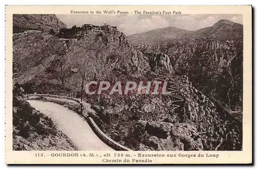 Ansichtskarte AK Gourdon Excursion Aux Gorges du loup Chemin du paradis